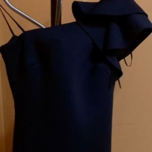 Eliza J one shoulder ruffled gown